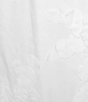 Antonio Melani Willow Floral Applique Short Sleeve Mock Neck Midi Dress