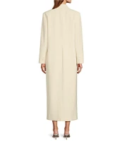 Antonio Melani x Elizabeth Damrich Cocktail Crepe Long Sleeve Full-Length Single-Breasted Coat