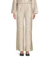Antonio Melani x Elizabeth Damrich Dali Printed Satin Twill Flat Front Pant