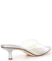 Antonio Melani x Elizabeth Damrich Glass Shoe Holographic Vinyl Mules