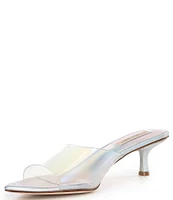 Antonio Melani x Elizabeth Damrich Glass Shoe Holographic Vinyl Mules