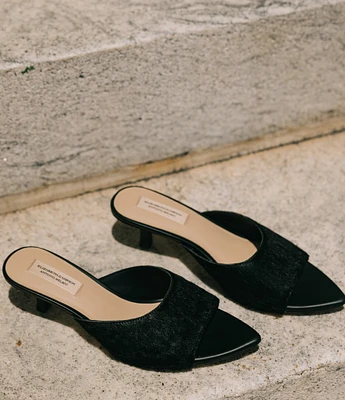 Antonio Melani x Elizabeth Damrich Monroe Hair Calf Mules