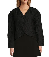 Antonio Melani x Elizabeth Damrich Moon Quilted Long Sleeve Coat