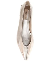 Antonio Melani x Elizabeth Damrich Trapeze Metallic Leather Dress Pumps