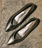 Antonio Melani x Elizabeth Damrich Trapeze Metallic Leather Dress Pumps