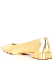 Antonio Melani x Elizabeth Damrich Trapeze Metallic Leather Dress Pumps