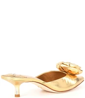 Antonio Melani x Jennifer Sumko Jensy Metallic Coated Flower Dress Mules