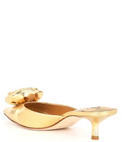 Antonio Melani x Jennifer Sumko Jensy Metallic Coated Flower Dress Mules