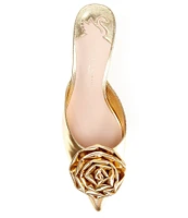 Antonio Melani x Jennifer Sumko Jensy Metallic Coated Flower Dress Mules