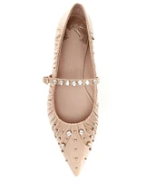 Antonio Melani x Jennifer Sumko Lyssa Lou Leather Studded Mary Jane Flats