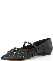 Antonio Melani x Jennifer Sumko Lyssa Lou Leather Studded Mary Jane Flats