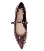 Antonio Melani x Jennifer Sumko Lyssa Lou Leather Studded Mary Jane Flats