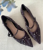 Antonio Melani x Jennifer Sumko Lyssa Lou Leather Studded Mary Jane Flats