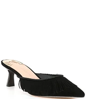 Antonio Melani x Jennifer Sumko Mimi Kidsuede Fringe Dress Mules