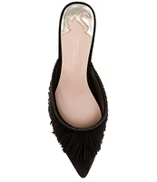 Antonio Melani x Jennifer Sumko Mimi Kidsuede Fringe Dress Mules