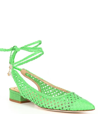 Antonio Melani x Jennifer Sumko Newport Woven Lace-Up Dress Flats