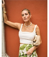 Antonio Melani x M.G. Style Abbie Sweetheart Neck Sleeveless Crop Top