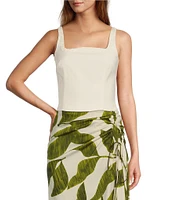 Antonio Melani x M.G. Style Abbie Sweetheart Neck Sleeveless Crop Top