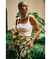 Antonio Melani x M.G. Style Abbie Sweetheart Neck Sleeveless Crop Top