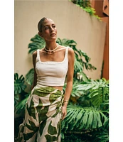 Antonio Melani x M.G. Style Abbie Sweetheart Neck Sleeveless Crop Top
