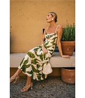 Antonio Melani x M.G. Style Finley Linen Blend Sweetheart Neck Sleeveless A-Line Dress
