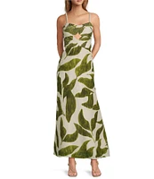 Antonio Melani x M.G. Style Finley Linen Blend Sweetheart Neck Sleeveless A-Line Dress