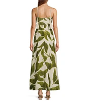 Antonio Melani x M.G. Style Finley Linen Blend Sweetheart Neck Sleeveless A-Line Dress
