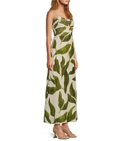 Antonio Melani x M.G. Style Finley Linen Blend Sweetheart Neck Sleeveless A-Line Dress