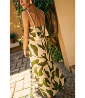 Antonio Melani x M.G. Style Finley Linen Blend Sweetheart Neck Sleeveless A-Line Dress