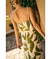 Antonio Melani x M.G. Style Finley Linen Blend Sweetheart Neck Sleeveless A-Line Dress