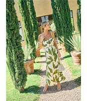 Antonio Melani x M.G. Style Finley Linen Blend Sweetheart Neck Sleeveless A-Line Dress