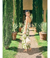 Antonio Melani x M.G. Style Finley Linen Blend Sweetheart Neck Sleeveless A-Line Dress
