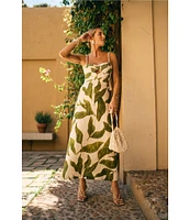 Antonio Melani x M.G. Style Finley Linen Blend Sweetheart Neck Sleeveless A-Line Dress