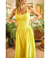 Antonio Melani x M.G. Style Jen A-Line Square Neck Sleeveless Dress