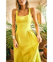Antonio Melani x M.G. Style Jen A-Line Square Neck Sleeveless Dress