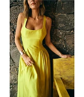 Antonio Melani x M.G. Style Jen A-Line Square Neck Sleeveless Dress