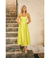 Antonio Melani x M.G. Style Jen A-Line Square Neck Sleeveless Dress