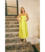 Antonio Melani x M.G. Style Jen A-Line Square Neck Sleeveless Dress