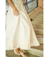 Antonio Melani x M.G. Style Jenny Round Neck Sleeveless Pleat A-Line Fringe Dress