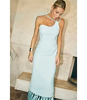 Antonio Melani x M.G. Style Kate One Shoulder Sweetheart Neckline Fringe Dress