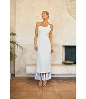 Antonio Melani x M.G. Style Kate One Shoulder Sweetheart Neckline Fringe Dress