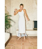 Antonio Melani x M.G. Style Kate One Shoulder Sweetheart Neckline Fringe Dress