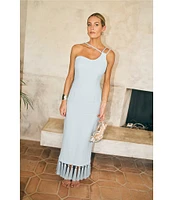 Antonio Melani x M.G. Style Kate One Shoulder Sweetheart Neckline Fringe Dress