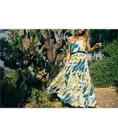 Antonio Melani x M.G. Style Lamar Printed Two Piece Poplin Blouse & Skirt Set