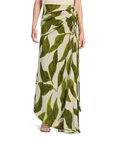 Antonio Melani x M.G. Style Lyons Printed Faux Wrap Asymmetric Skirt