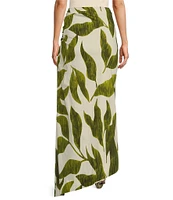 Antonio Melani x M.G. Style Lyons Printed Faux Wrap Asymmetric Skirt