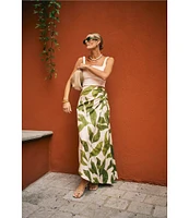 Antonio Melani x M.G. Style Lyons Printed Faux Wrap Asymmetric Skirt