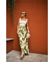 Antonio Melani x M.G. Style Lyons Printed Faux Wrap Asymmetric Skirt