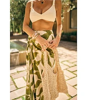 Antonio Melani x M.G. Style Lyons Printed Faux Wrap Asymmetric Skirt