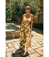 Antonio Melani x M.G. Style Lyons Printed Faux Wrap Asymmetric Skirt
